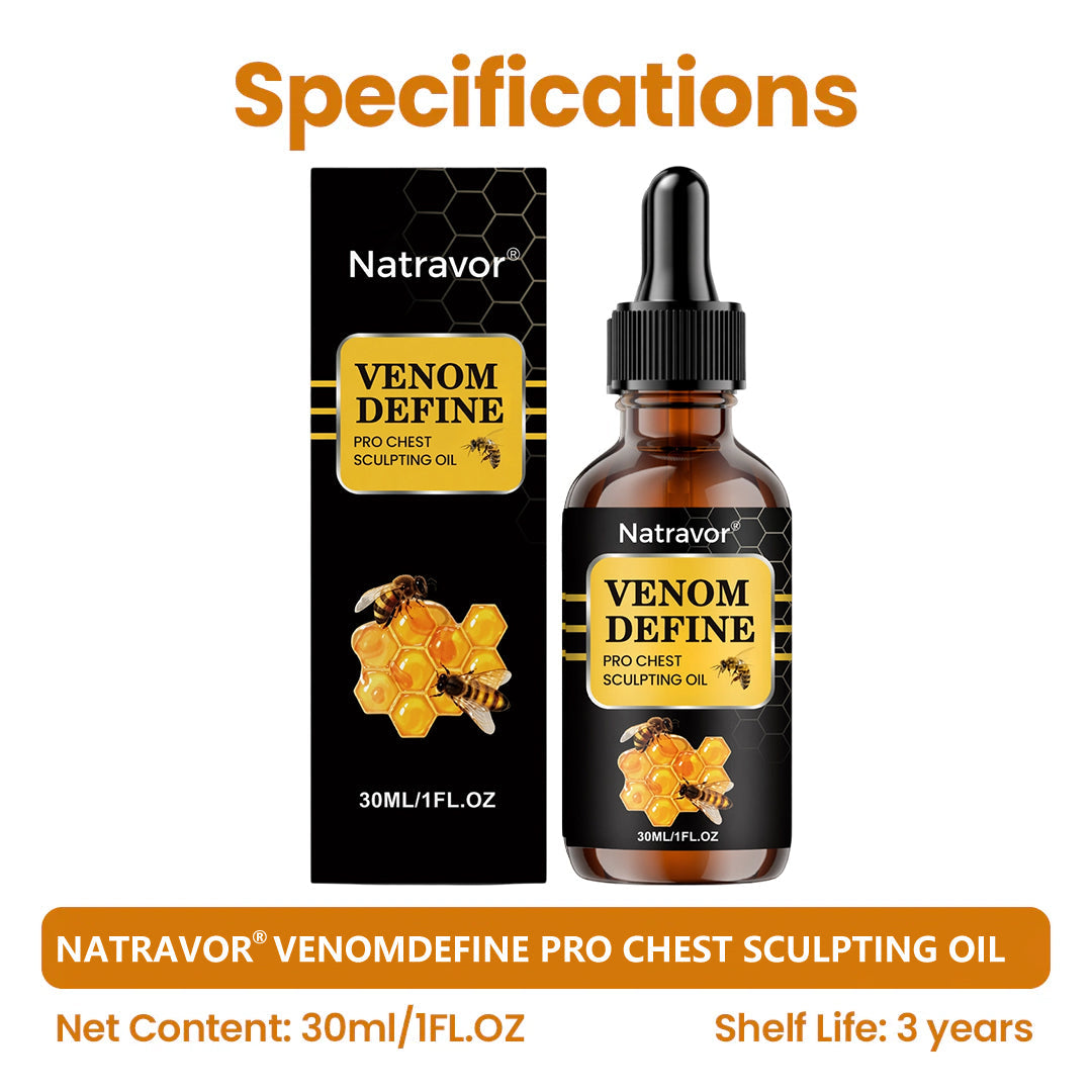 🔥 MEN’S CHEST-CONTOUR UPGRADE💪 Natravor® VenomDefine Pro Chest Sculpting Oil 🐝 Daily Bee Venom Support for a Firmer-Looking, More Defined Chest🔥
