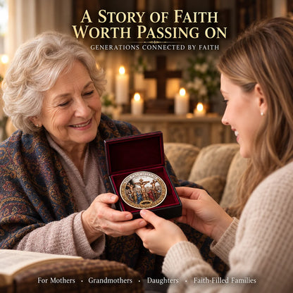 Crucifixion & Resurrection Commemorative Coin, Christian Faith Keepsake Celebrating Sacrifice, Hope & the Risen Christ