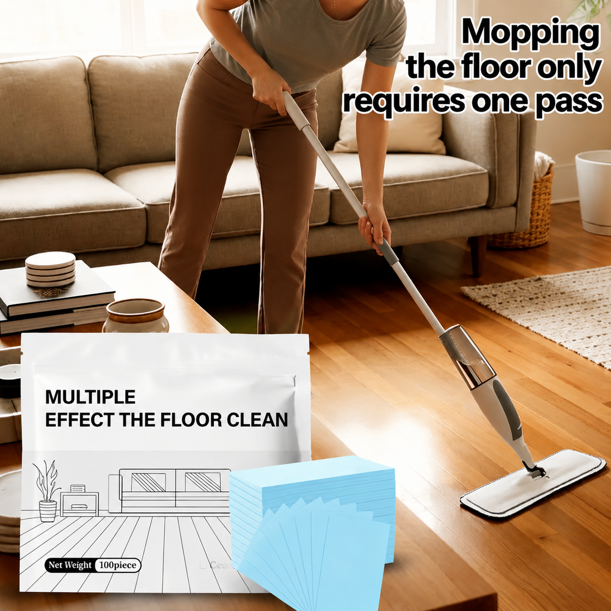 🧼MRAVION® 100 Piece Floor Cleaning Tablets Multi-Surface Antibacterial Cleaner for Hardwood, Tile & Laminate