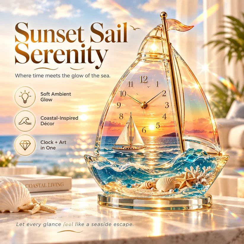 🌊🌊 Coastal Glow Crystal Clock Collection — Bring the Beauty of the Sea Home ✨