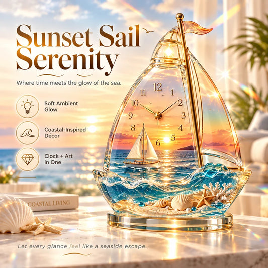 🌊🌊 Coastal Glow Crystal Clock Collection — Bring the Beauty of the Sea Home ✨