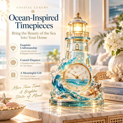 🌊🌊 Coastal Glow Crystal Clock Collection — Bring the Beauty of the Sea Home ✨