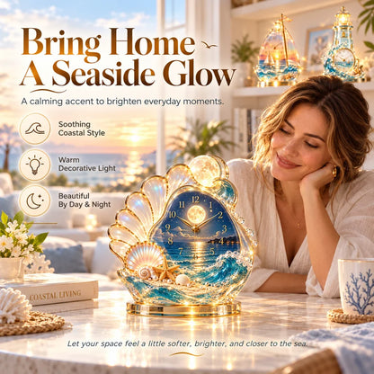 🌊🌊 Coastal Glow Crystal Clock Collection — Bring the Beauty of the Sea Home ✨