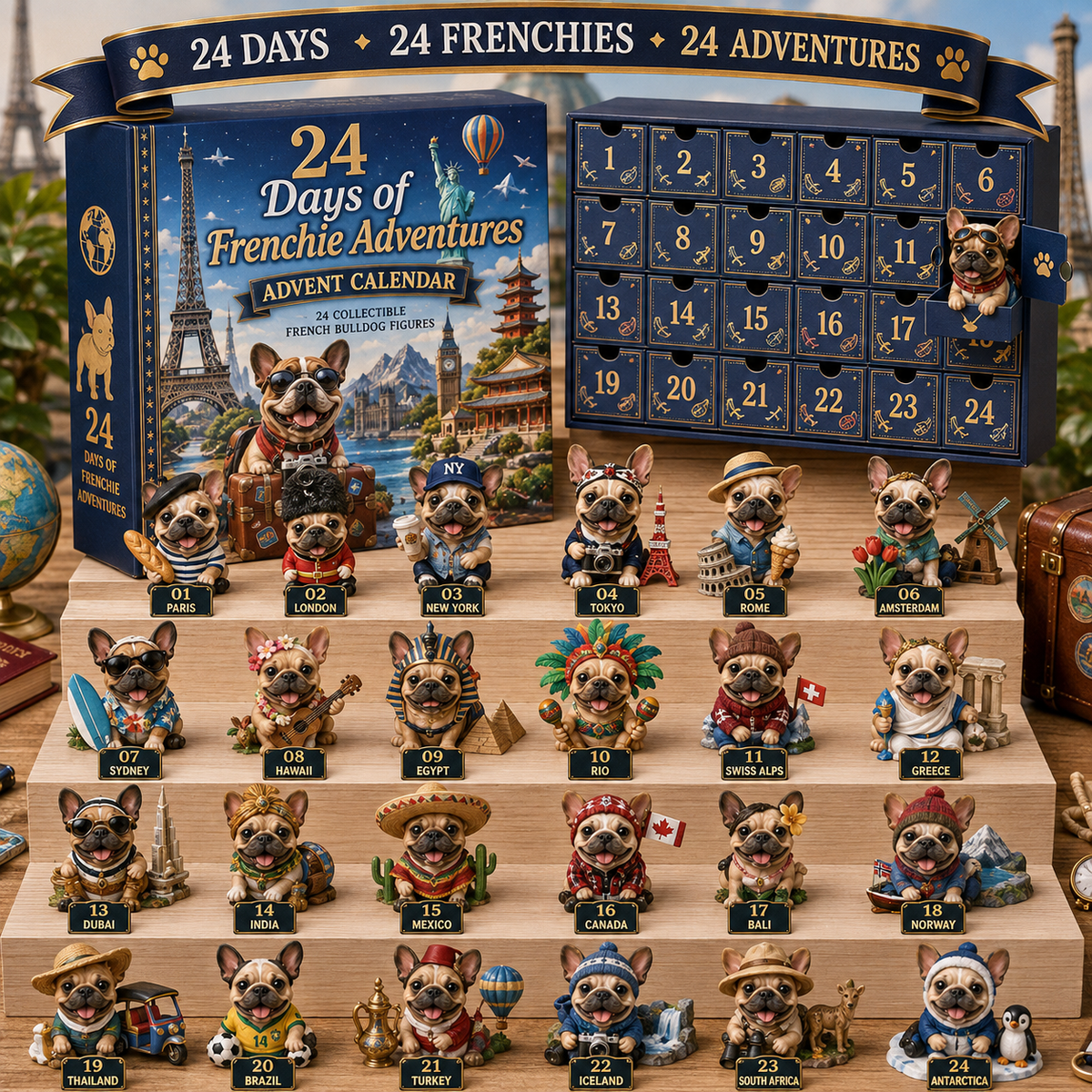 🎄🐶 2026 French Bulldog Advent Calendar – 24 Days of Frenchie Mischief