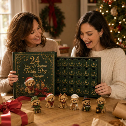 🐶 24 Days of Christmas Teddy Dog Magic Advent Calendar – 24 Collectible Holiday Puppy Surprises