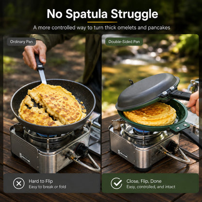 Double-Sided Camping Frying Pan