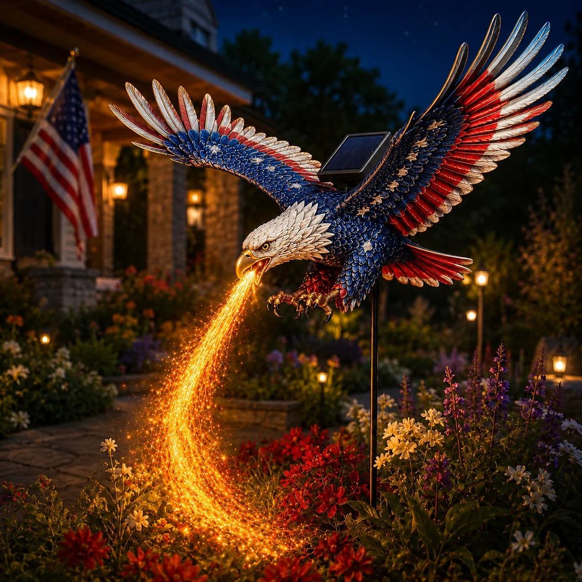 🦅 250th Anniversary Special – Eagle of Freedom Solar Garden Light