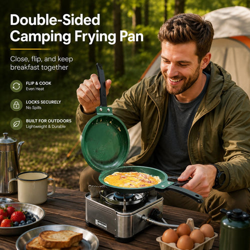 Double-Sided Camping Frying Pan