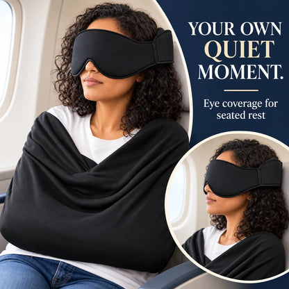 😴3-in-1 Airplane Sleep Support System - Integrated Plane Sleeping Accessories with Memory Foam Long Haul Flight Pillow✈️🎁Buy 2 Sets Free Shipping