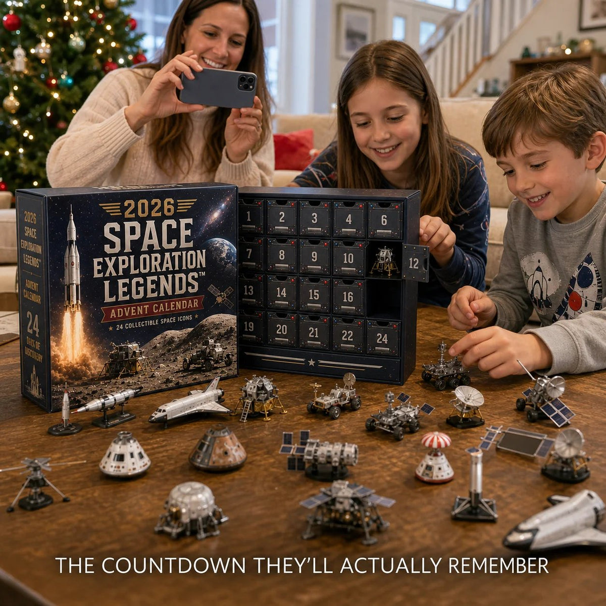 🔥50% Off Last Day🔥 - 2026 Space Exploration Legends Advent Calendar – 24 Days of Space Missions, 24 Collectible Surprises