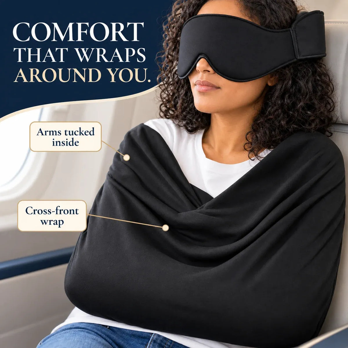 😴3-in-1 Airplane Sleep Support System - Integrated Plane Sleeping Accessories with Memory Foam Long Haul Flight Pillow✈️🎁Buy 2 Sets Free Shipping