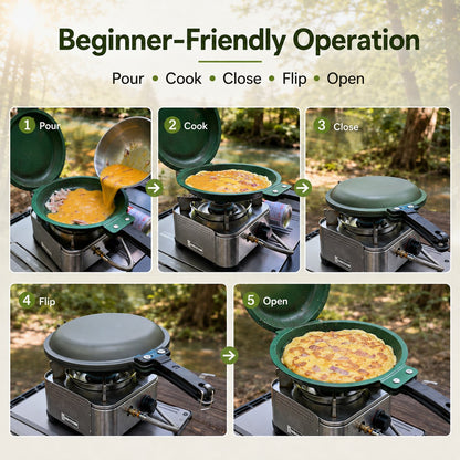 Double-Sided Camping Frying Pan