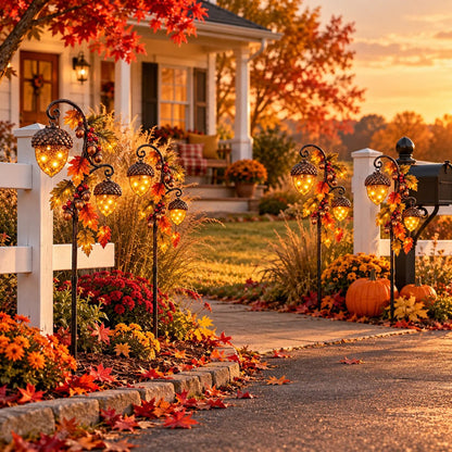 🍁 Autumn Acorn Glow™ – Solar Double Acorn Garden Stake Light🎁