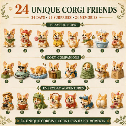 ✨Everyday Corgi Advent Calendar 2026 - 24-Day Festive Countdown