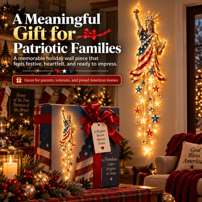 🗽 Liberty 250 Starfall Wall Glow – Patriotic Anniversary Lighted Keepsake