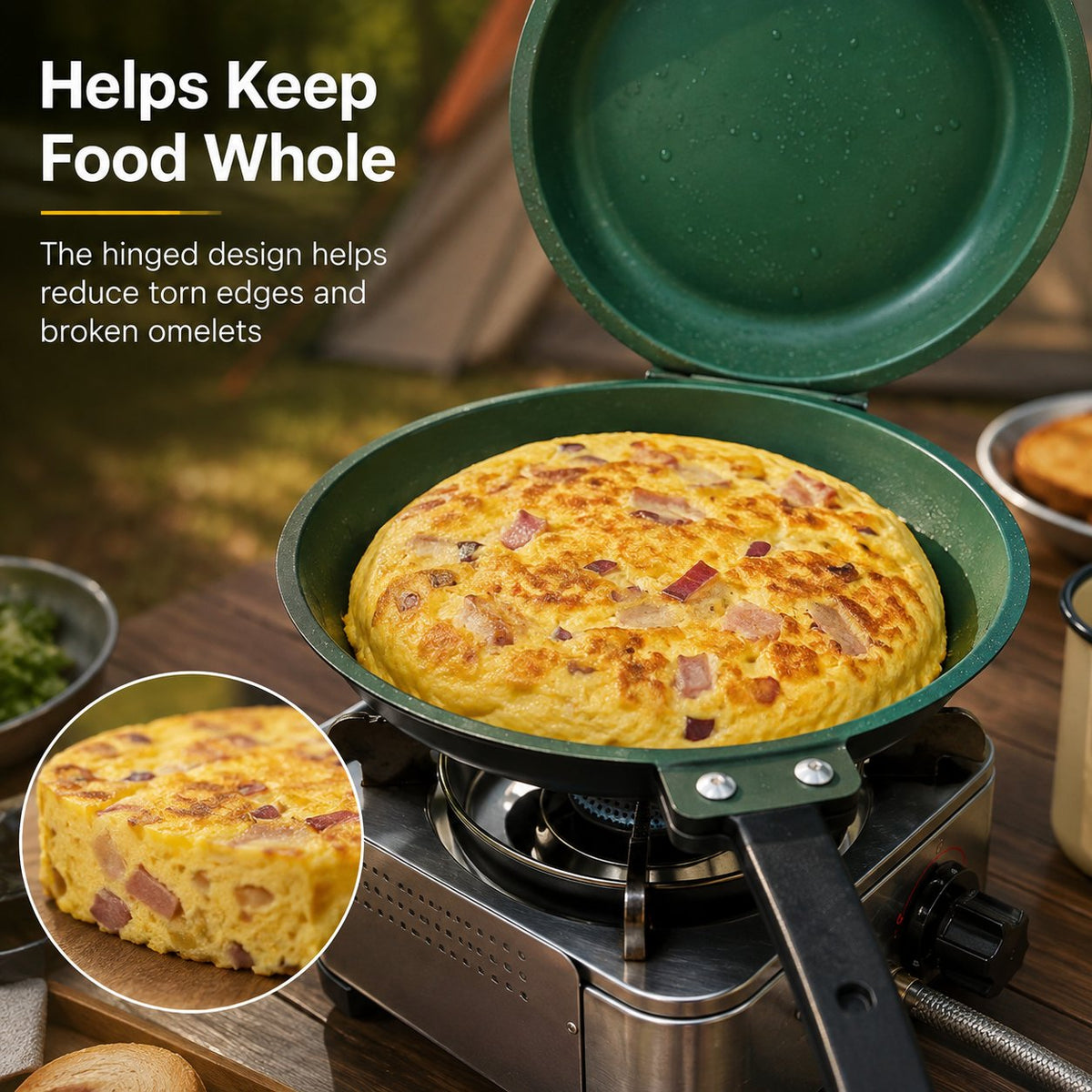 Double-Sided Camping Frying Pan