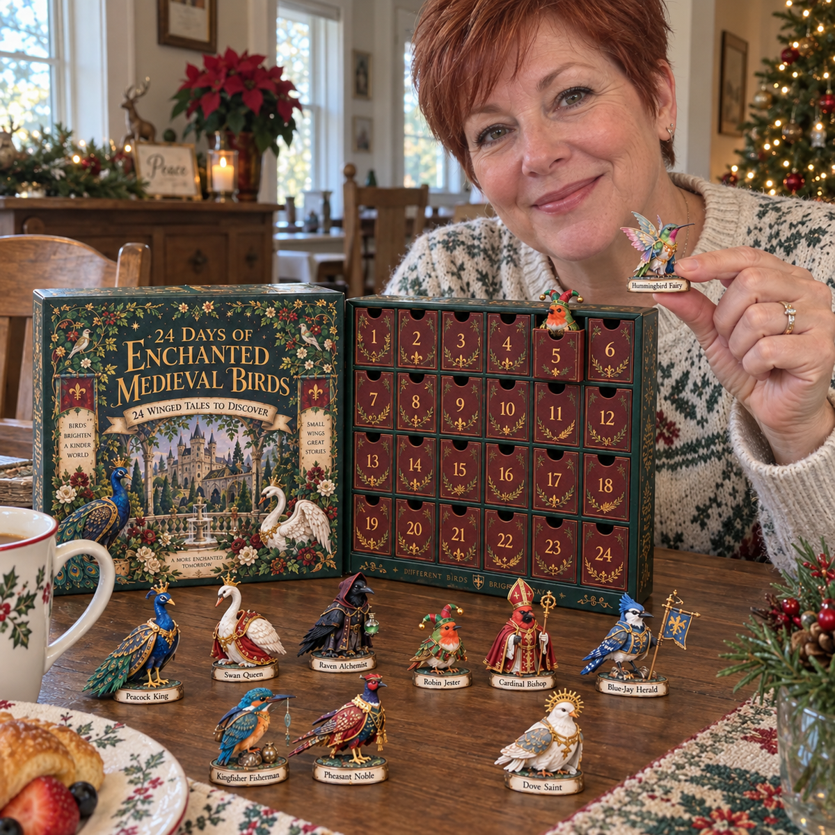 24 Days of Enchanted Medieval Birds Advent Calendar
