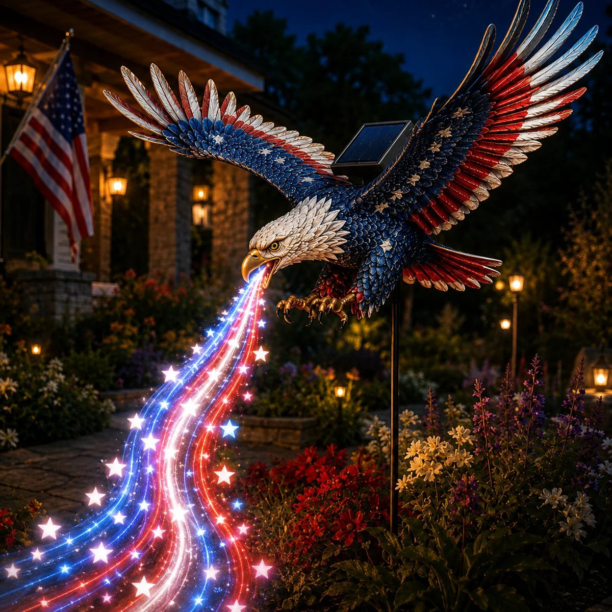 🦅 250th Anniversary Special – Eagle of Freedom Solar Garden Light