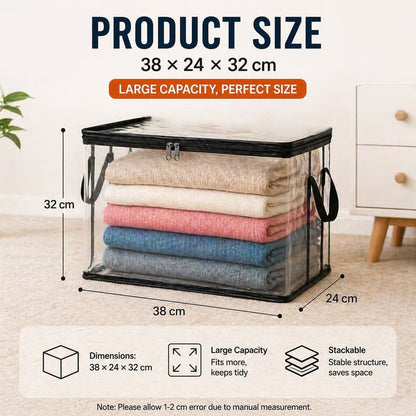 🎁 Sale 49% OFF📦Large Heavy-Duty Thick Plastic Clear Storage Bag for Clothes, Moving & Storage