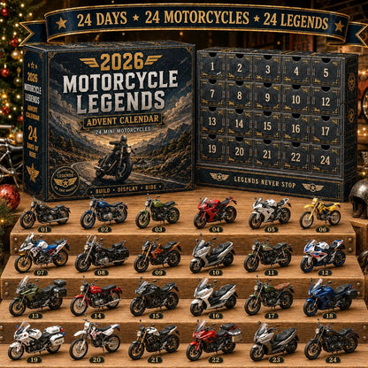 🔥50% Off Last Day🔥 - 2026 Motorcycle Legends Advent Calendar – 24 Days, 24 Mini Motorcycles, 24 Legendary Rides