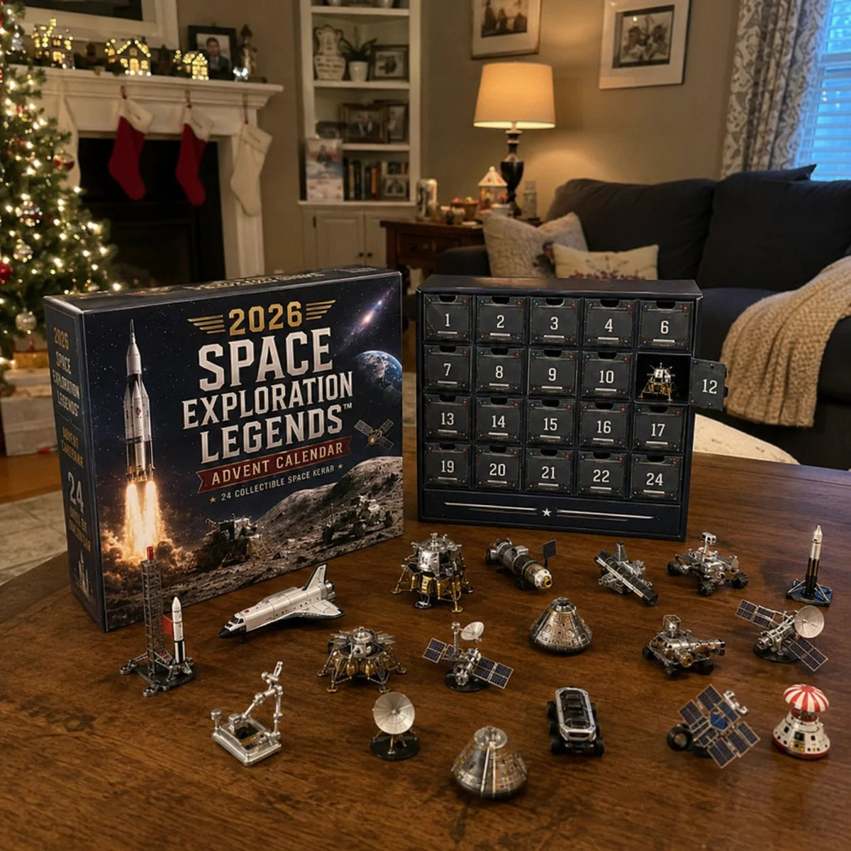 🔥50% Off Last Day🔥 - 2026 Space Exploration Legends Advent Calendar – 24 Days of Space Missions, 24 Collectible Surprises