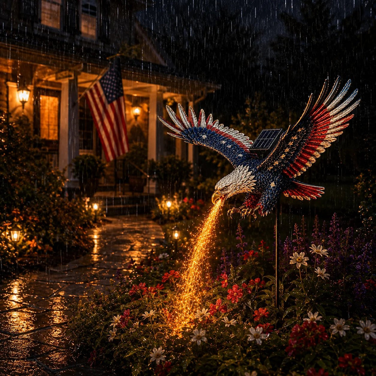 🦅 250th Anniversary Special – Eagle of Freedom Solar Garden Light