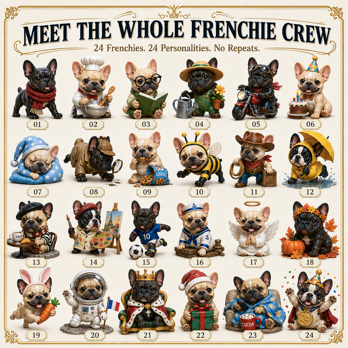 🎄🐶 2026 French Bulldog Advent Calendar – 24 Days of Frenchie Mischief