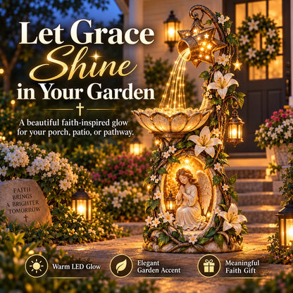 👼 Angel Starlight Garden Fountain™ – Faith-Inspired Lighted Outdoor Decor