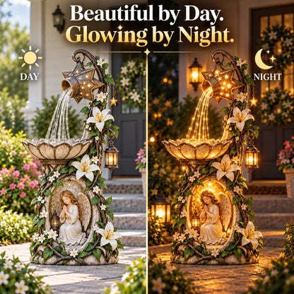 👼 Angel Starlight Garden Fountain™ – Faith-Inspired Lighted Outdoor Decor