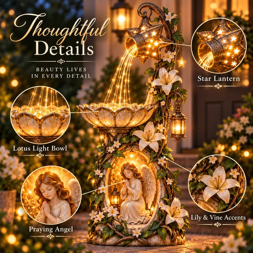 👼 Angel Starlight Garden Fountain™ – Faith-Inspired Lighted Outdoor Decor