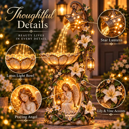 👼 Angel Starlight Garden Fountain™ – Faith-Inspired Lighted Outdoor Decor