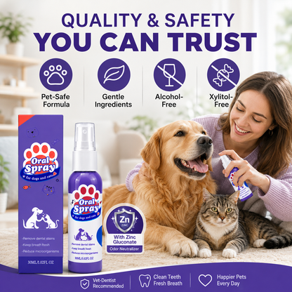 No-Brushing Pet Oral  Spray for Dogs & Cats🐾