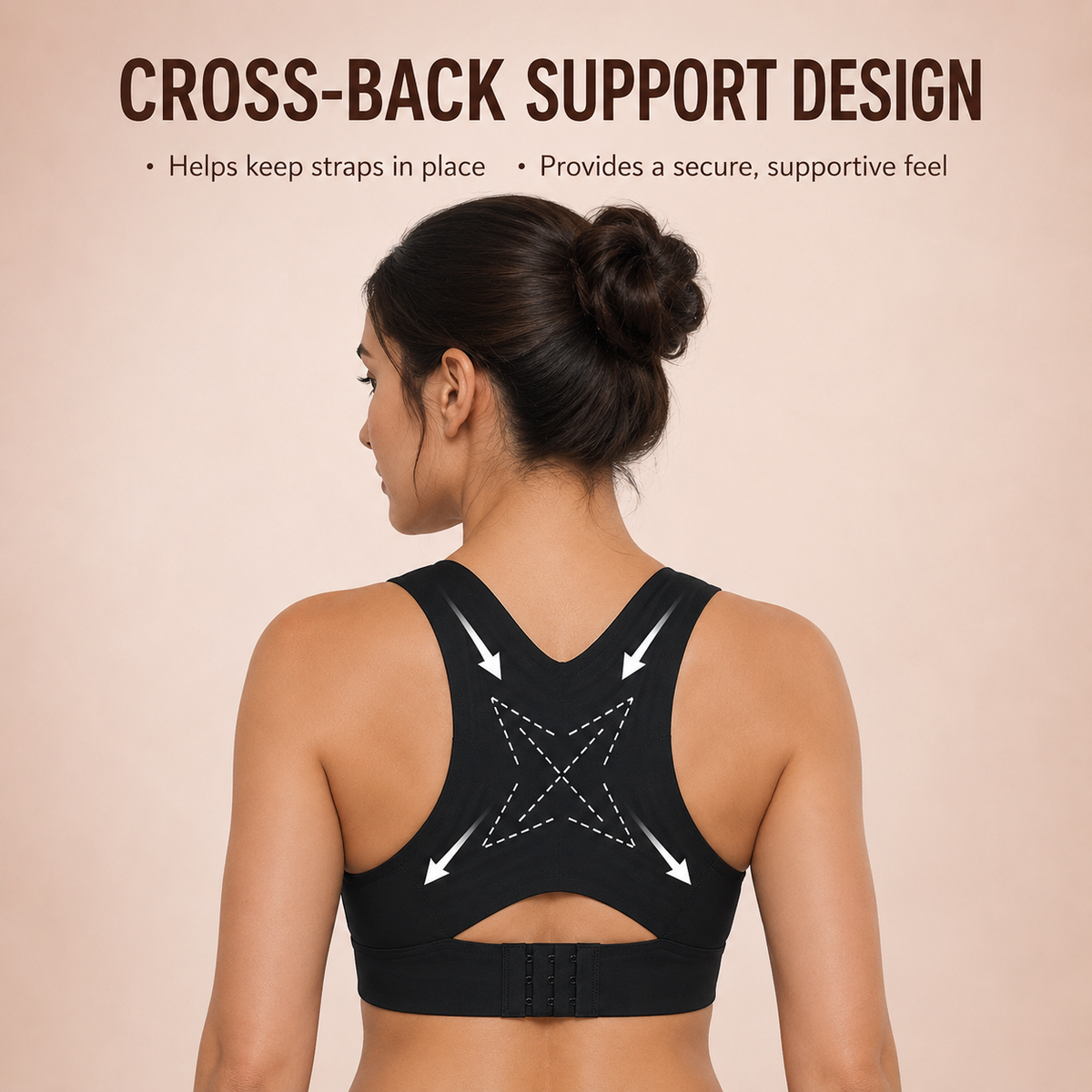 LAST DAY PROMOTION - 50% OFF Front Closure Cross-Back Wireless Posture Bra