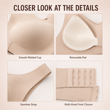 LAST DAY PROMOTION - 50% OFF Front Closure Cross-Back Wireless Posture Bra