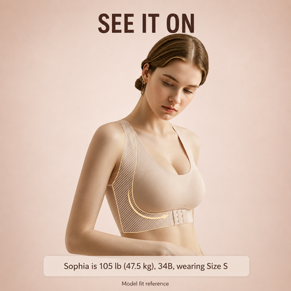LAST DAY PROMOTION - 50% OFF Front Closure Cross-Back Wireless Posture Bra