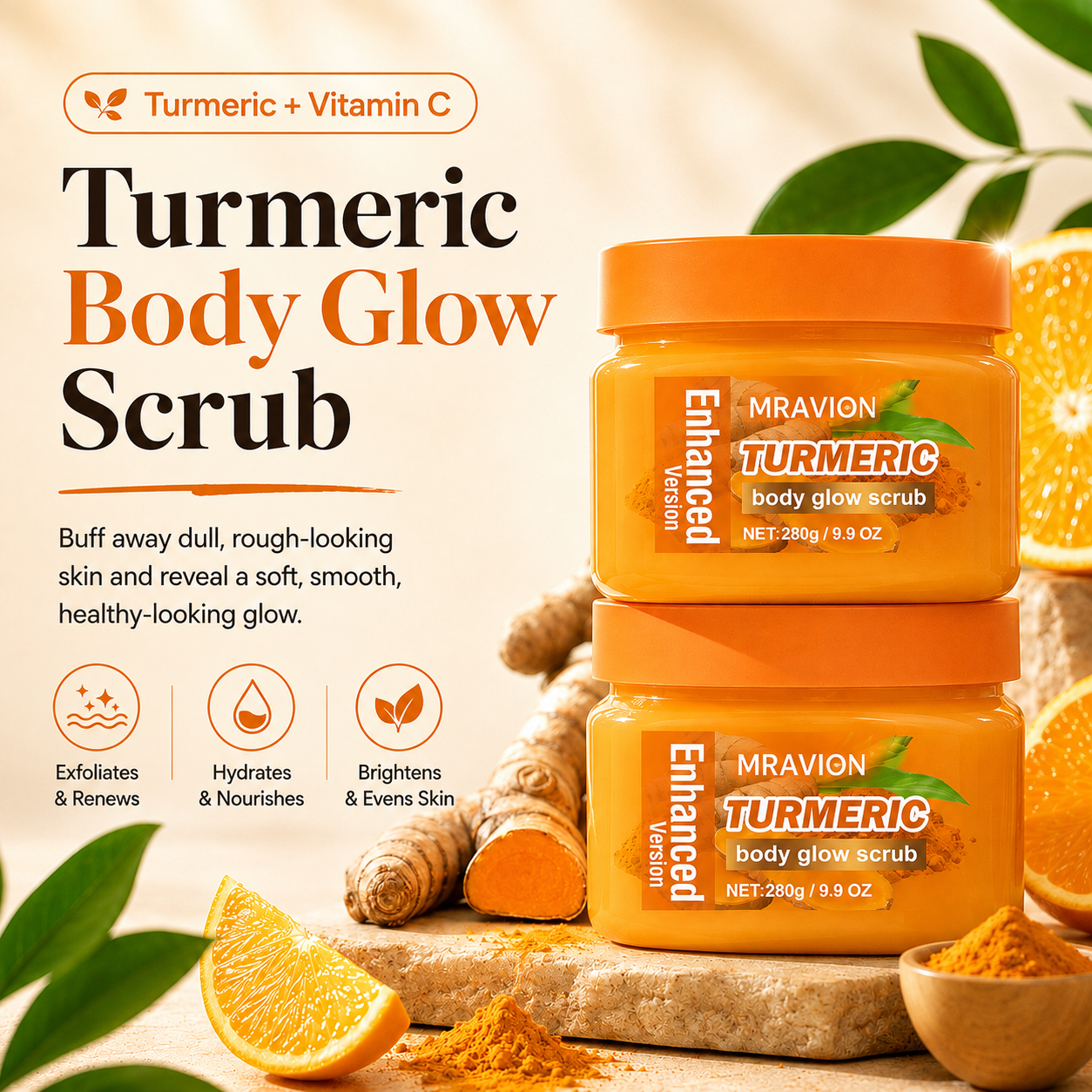 MRAVION Turmeric Body Glow Scrub body care