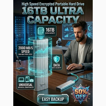 🏆Flash Sale⚡ 50K+ SOLD!🔥16TB Large-Capacity Type-C Portable Mini SSD