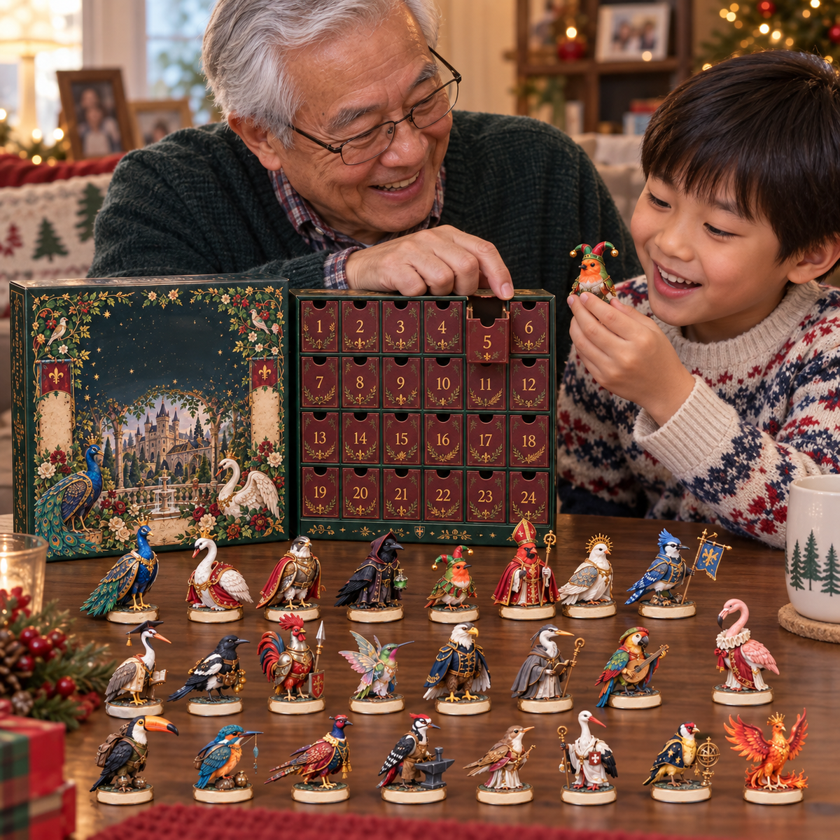 24 Days of Enchanted Medieval Birds Advent Calendar
