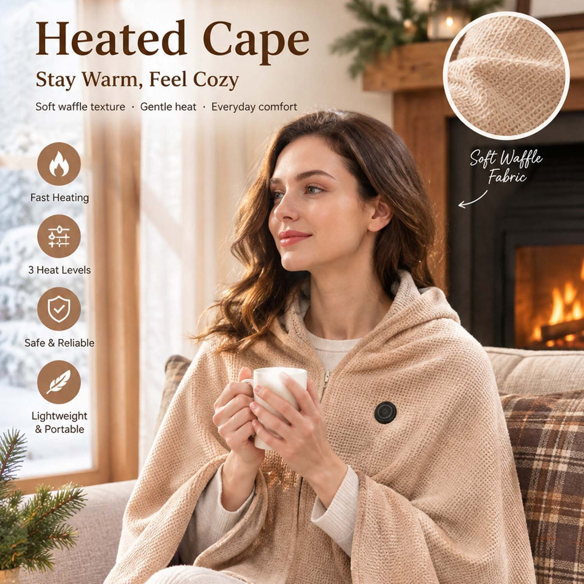 ❄️ LAST CHANCE 50% OFF Heated Wearable Blanket – Stay Warm at Your Desk Without Bulky Layers 🔥