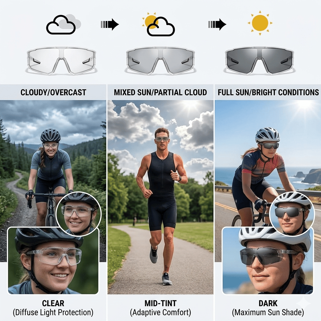 ☀️🕶️UV400 Photochromic Polarized Safety Glasses – 🥇Impact Resistant Outdoor Sports & Work Eyewear✨