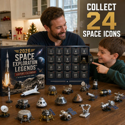 🔥50% Off Last Day🔥 - 2026 Space Exploration Legends Advent Calendar – 24 Days of Space Missions, 24 Collectible Surprises