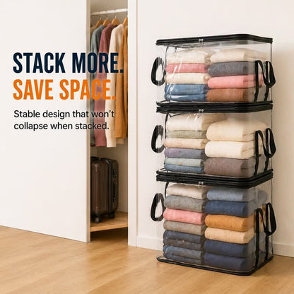 🎁 Sale 49% OFF📦Large Heavy-Duty Thick Plastic Clear Storage Bag for Clothes, Moving & Storage