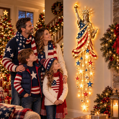 🗽 Liberty 250 Starfall Wall Glow – Patriotic Anniversary Lighted Keepsake