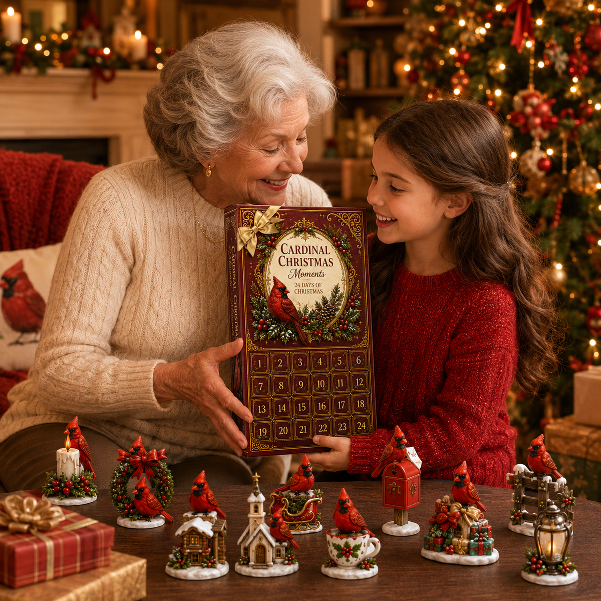⏰Last day 50% off🔥✨24-Day Advent Calendar - Cardinal