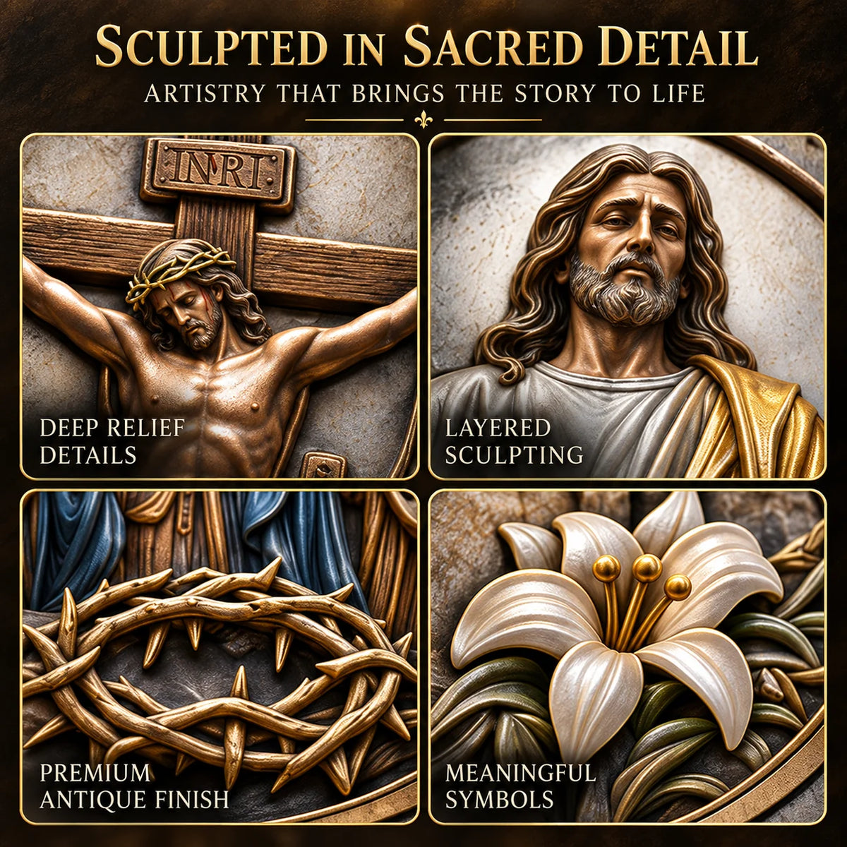 Crucifixion & Resurrection Commemorative Coin, Christian Faith Keepsake Celebrating Sacrifice, Hope & the Risen Christ