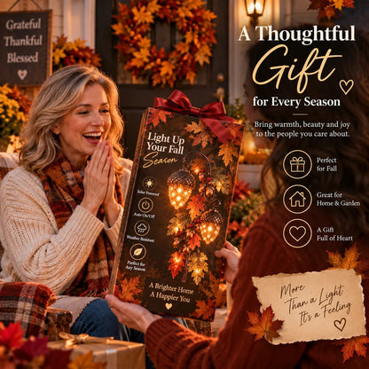🍁 Autumn Acorn Glow™ – Solar Double Acorn Garden Stake Light🎁