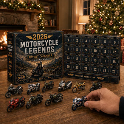 🔥50% Off Last Day🔥 - 2026 Motorcycle Legends Advent Calendar – 24 Days, 24 Mini Motorcycles, 24 Legendary Rides