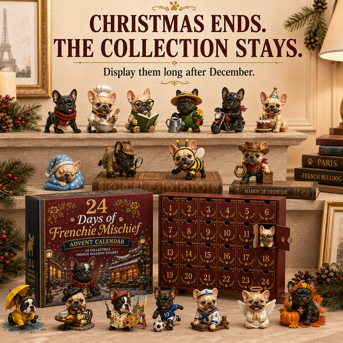 🎄🐶 2026 French Bulldog Advent Calendar – 24 Days of Frenchie Mischief