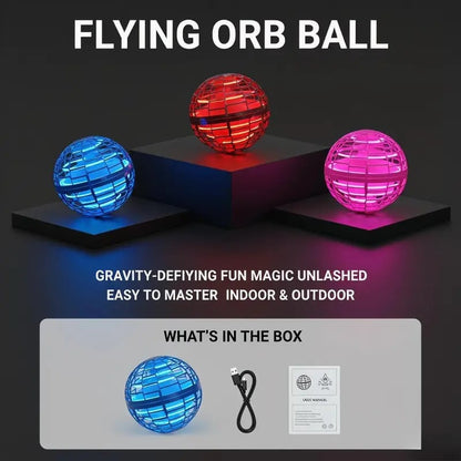 🚀 Levitating Induction Flying Ball – Smart Glow Gyro for Fingertip Play – LED Mini Drone Toy for Kids & Adults ✨