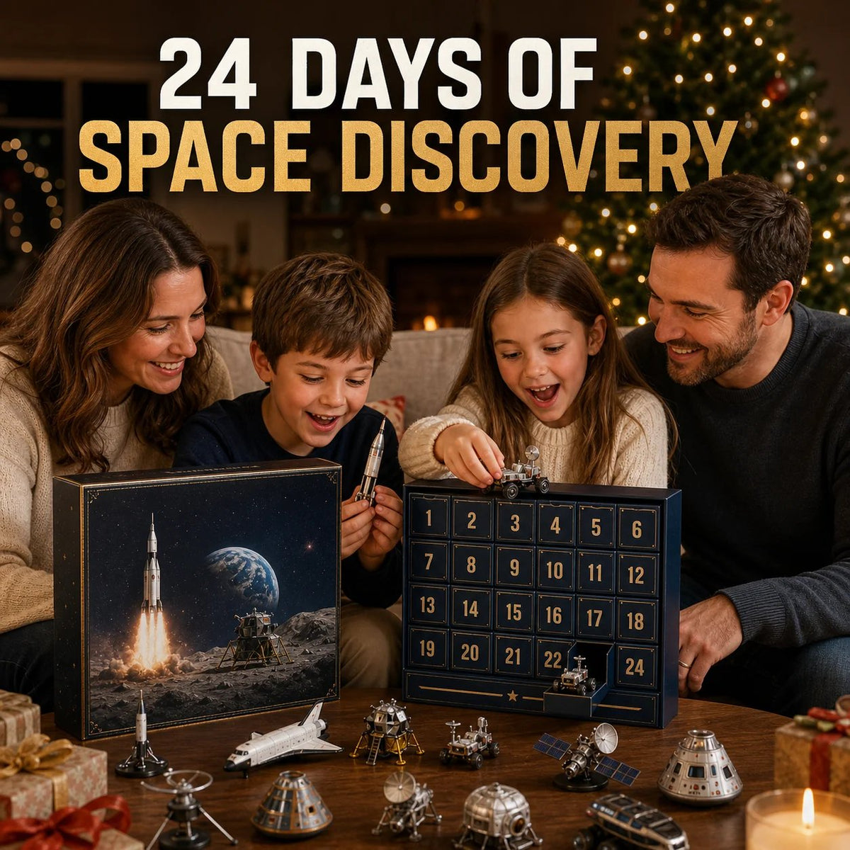 🔥50% Off Last Day🔥 - 2026 Space Exploration Legends Advent Calendar – 24 Days of Space Missions, 24 Collectible Surprises